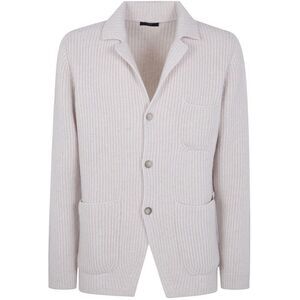 FAY Men's Knit Cardigan Jacket Men WHITE Sweaters & Cardigans